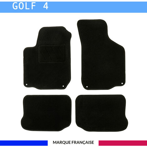 Tapis de voiture sur mesure pour Volkswagen Golf 4 (1998-2003) – 4 pièces – Système antidérapant AUTOGRIP® – Clips de fixation d'origine