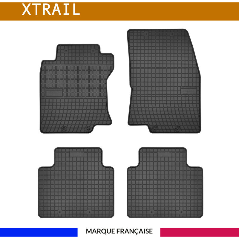 Autosweet - Tapis de voiture - Sur Mesure pour xtrail (2013 - 2020) - 4 pièces - Tapis de sol antidérapant pour automobile - Souple