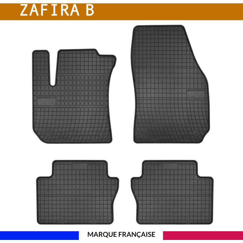 Tapis de voiture - Sur Mesure pour zafira 2 (2005 - 2014) - 4 pièces - Tapis de sol antidérapant pour automobile - Souple
