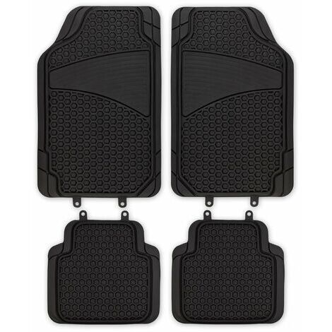 Tapis de voiture Universels Baja PVC 4 pièces Réglables Noir