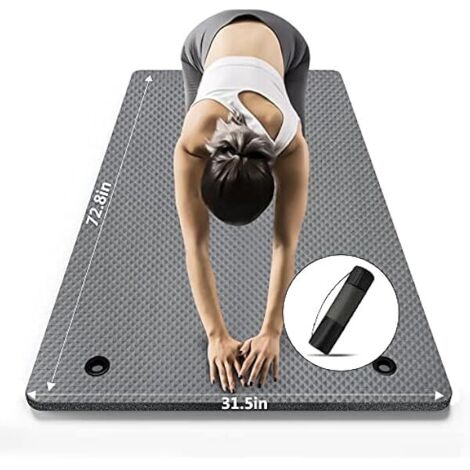 Tapis De Yoga - 185 x 80 x 1 cm - Antidérapant Surface Alvéolée - Pour Yoga Pilates Étirements Fitness Intérieur Extérieur - Avec Sangle Et Sac De Transport - 1 Pièce
