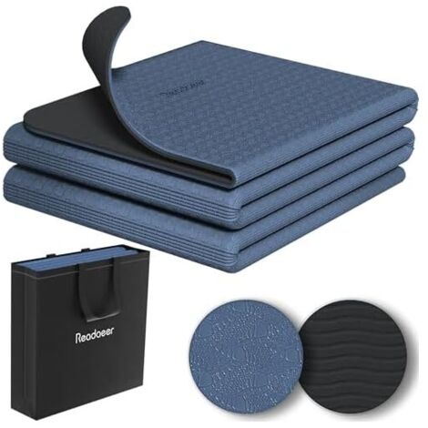 Tapis De Yoga - 72 Pouces X 24 Pouces - Épaisseur 6 Mm - Matériau Tpe Non Glissant Des Deux Côtés - Pliable Avec Sac De Transport - 1 Pièce