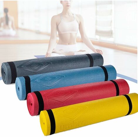 Tapis de yoga sol fitness aérobic pilates gymnastique épais antidérapant  bleu 190 x 100 x 1,5 cm