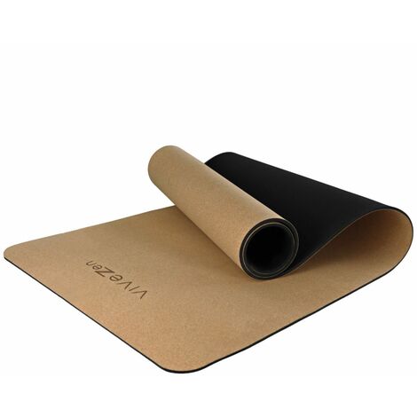 Tapis de yoga, de gym, d'exercices en liège - 180 x 60 cm - Vivezen