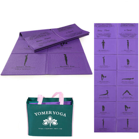 Tapis de yoga pliable pour femmes, tapis de gym antidérapant pour la maison