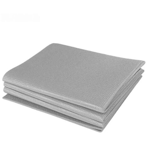Tapis de yoga pliable pour la maison et les voyages, tapis de yoga épais, écologique et antidérapant en TPE avec sac de rangement, tapis de yoga portable pour la salle de sport à domicile - Gris