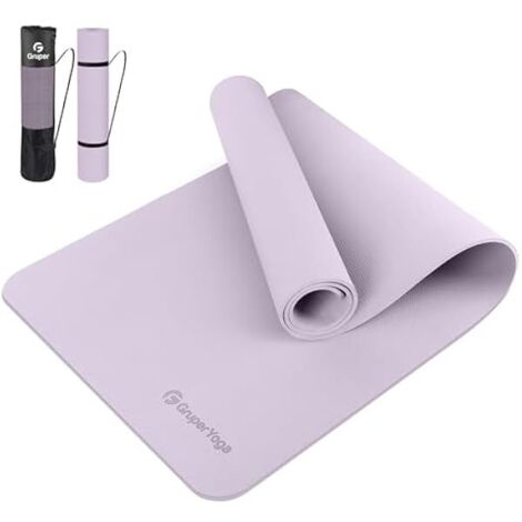 Tapis De Yoga - TPE Non Glissant - 183 X 61 Cm - Épaisseur 6 Mm Ou 8 Mm - Pour Yoga Pilates Exercices Au Sol - 1 Pièce