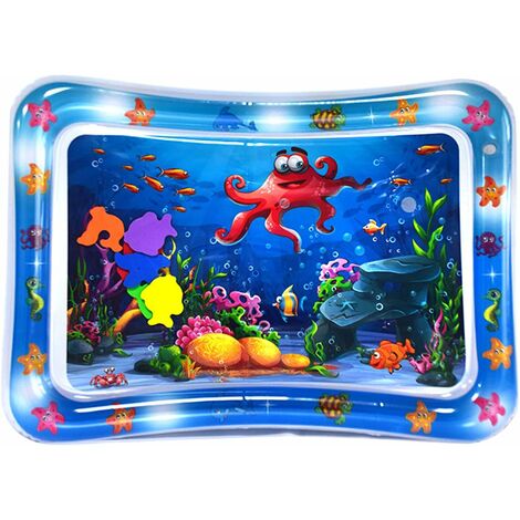 Tapis d’Eau Gonflable pour Bébé, Tapis de Jeu Ventre Jouets sensoriels Jouet Bebe Tapis de Jeu Gonflable en PVC étanche pour stimuler la Croissance de Votre bébé