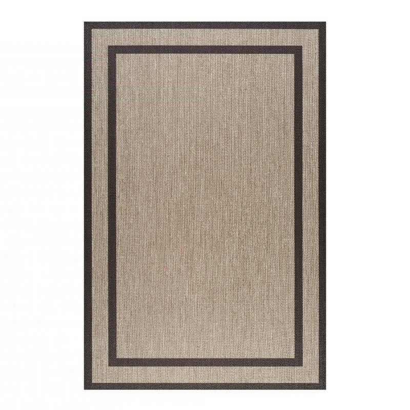 Tapis Deblon en vinyle antidérapant et résistant, Rectangles marrons 140 x 200 cm