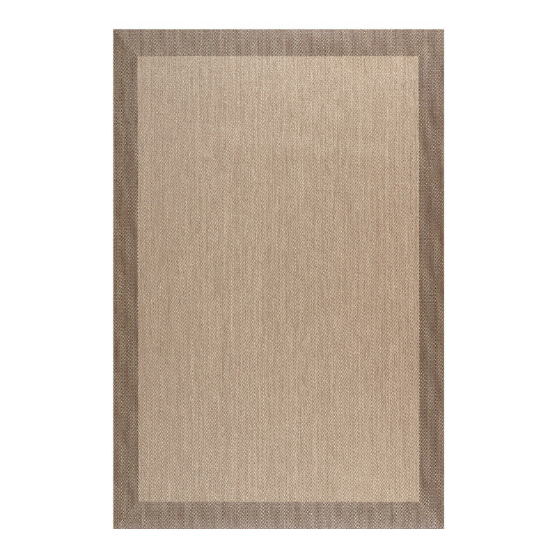 Tapis en vinyle Deblon, Tapis en PVC antidérapant et résistant, pour intérieur et extérieur, Brun clair, 80 x 150cm