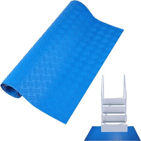 Tapis d'échelle de piscine, 23 x 90 cm Tapis de protection pour échelle de piscine Tapis de marche pour piscine hors sol avec texture antidérapante