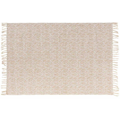 Tapis Déco à Franges "Kalinda" 120x170cm Blanc