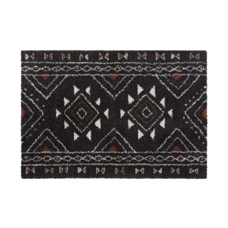 Tapis Déco à Motifs "Saharienne" 120x170cm Noir