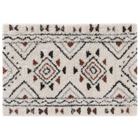 Tapis Déco à Motifs "Saharienne" 60x110cm Beige
