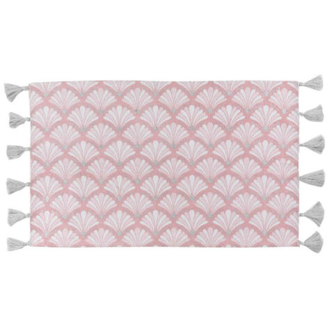 Tapis Déco à Pompons "Art Chic" 50x80cm Rose