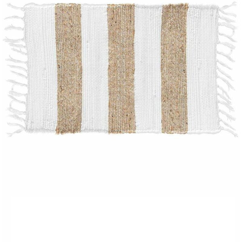 Tapis de bain sagane, jute/polyester, 50 x 80 cm