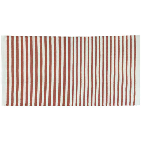 Tapis déco à rayures en coton 60x90cm