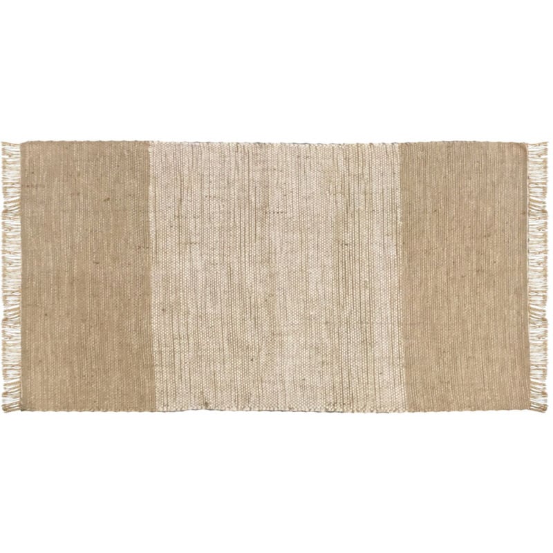 Future Home - Tapis déco à franges en jute et coton 60x120cm