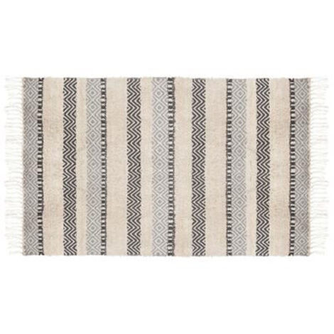 Tapis Déco en Coton "Vague" 90x150cm Bleu