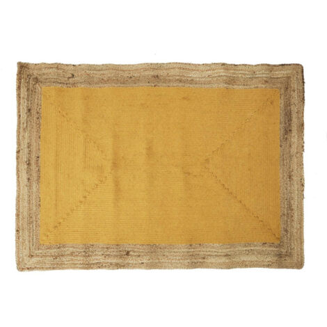 Tapis Déco en Jute "Rodame" 120x170cm Moutarde