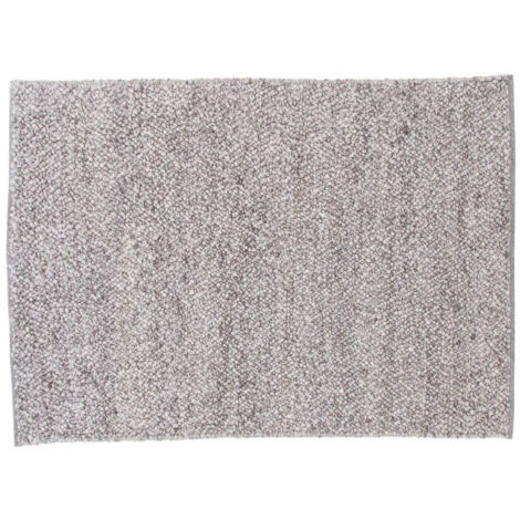 Tapis Déco en Laine "Jajru" 200x300cm Gris Clair