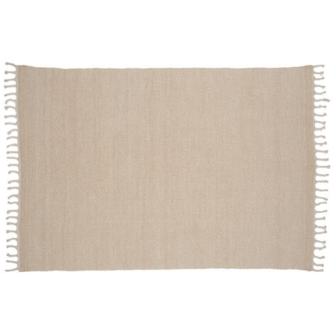 Tapis Déco en Laine "Loke" 160x230cm Beige