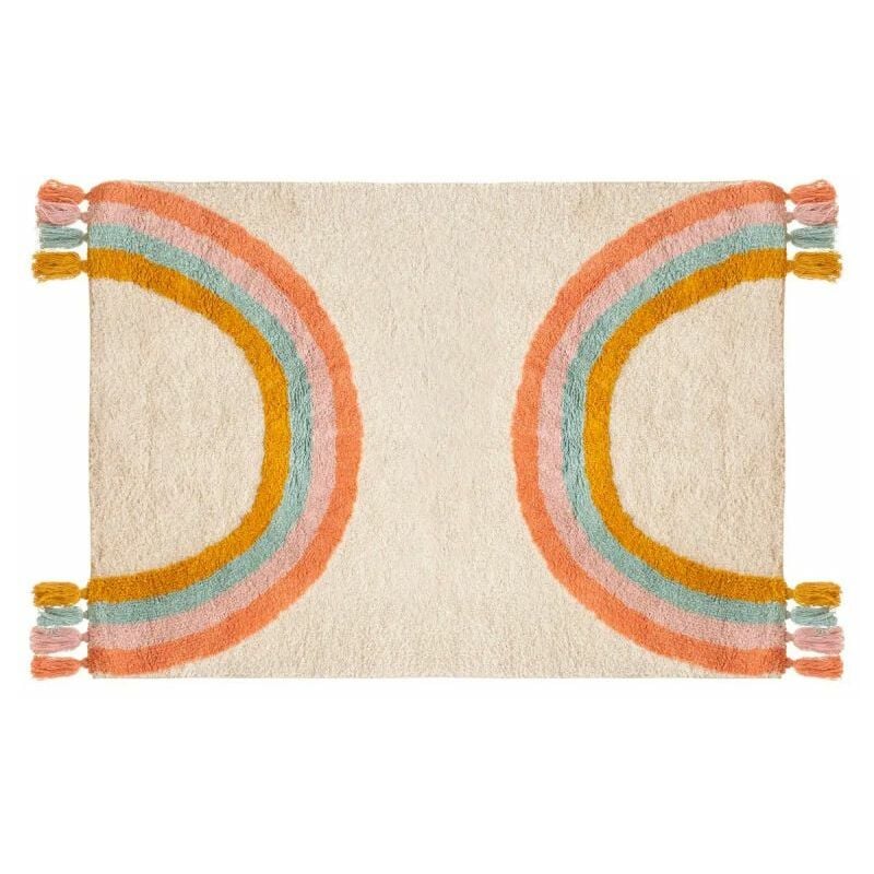 Atmosphera - Tapis Déco Enfant Arc-en-Ciel 100x150cm Multicolore