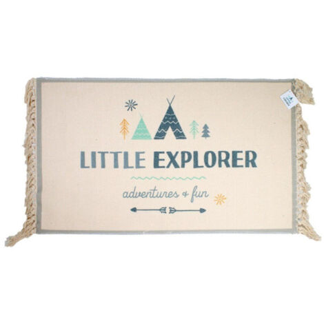 Tapis Déco Enfant "Little Explorer" 50x80cm Naturel