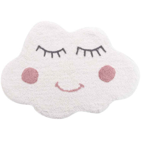 Tapis Déco Enfant "Wendy" 60x90cm Blanc