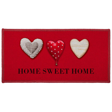 Tapis Déco "Home Passion" 50x120cm Rouge