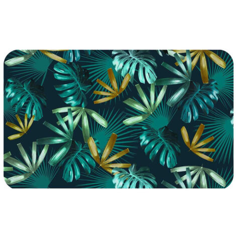 Tapis Déco Imprimé "Blue Garden" 45x75cm Bleu