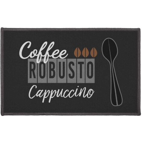 Tapis Déco Imprimé "Cappuccino" 50x80cm Marron