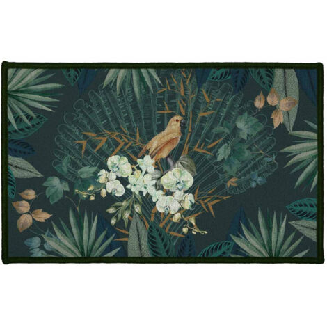 Tapis Déco Imprimé "Matinea" 50x80cm Vert