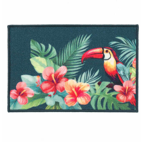 Tapis Déco Imprimé "Moorea" 40x60cm Multicolore