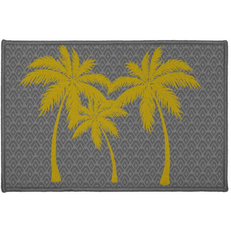 Tapis Déco Imprimé "Pure Line" 40x60cm Or & Gris