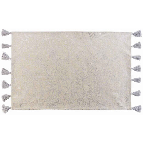 Tapis Déco Imprimé "Solea" 60x90cm Argent