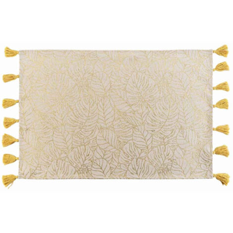 Tapis Déco Imprimé "Solea" 60x90cm Or