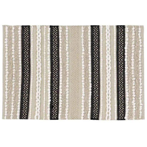 Tapis Déco "Mirage" 60x90cm Naturel & Noir