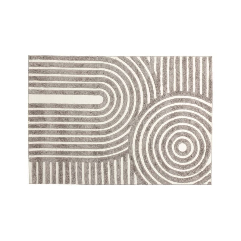 Paris Prix - Tapis Déco 'Nikita' 200x290cm Gris
