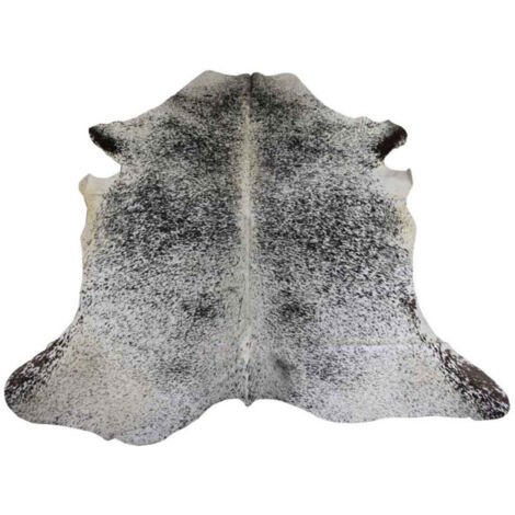 Tapis Déco "Peau de Vache" 195x230cm Gris & Blanc