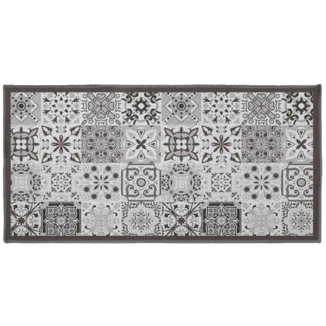Tapis Déco Rectangle "Persane" 50x120cm Gris