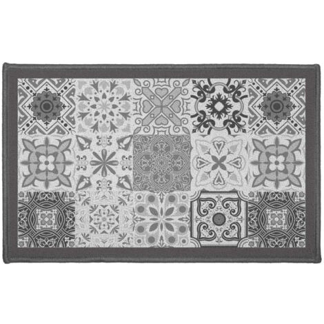Tapis Déco Rectangle "Persane" 50x80cm Gris