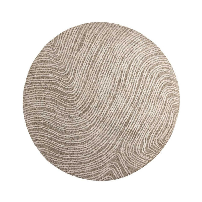 Tapis Déco Rond 'Melle' 200cm Beige