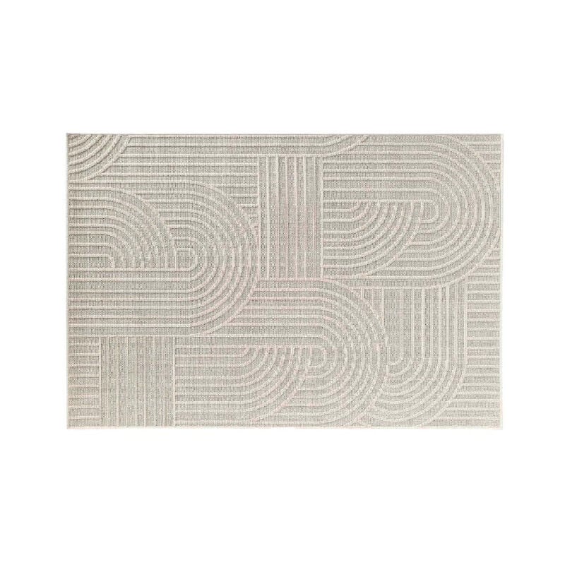 Paris Prix - Tapis Déco Tissé 'Ezio' 160x230cm Naturel