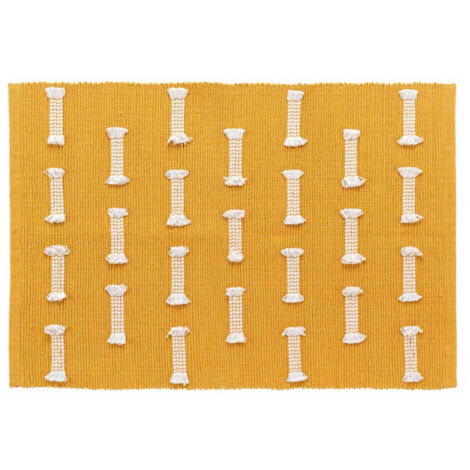 Tapis Déco Tissé "Juline" 50x80cm Jaune