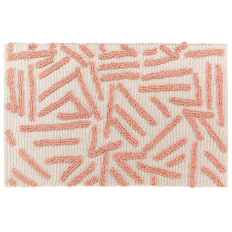 Tapis Déco Tufté "Athena" 60x90cm Rose