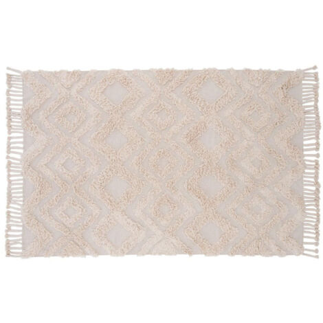 Tapis Déco Tufté "Hilma" 200x300cm Beige