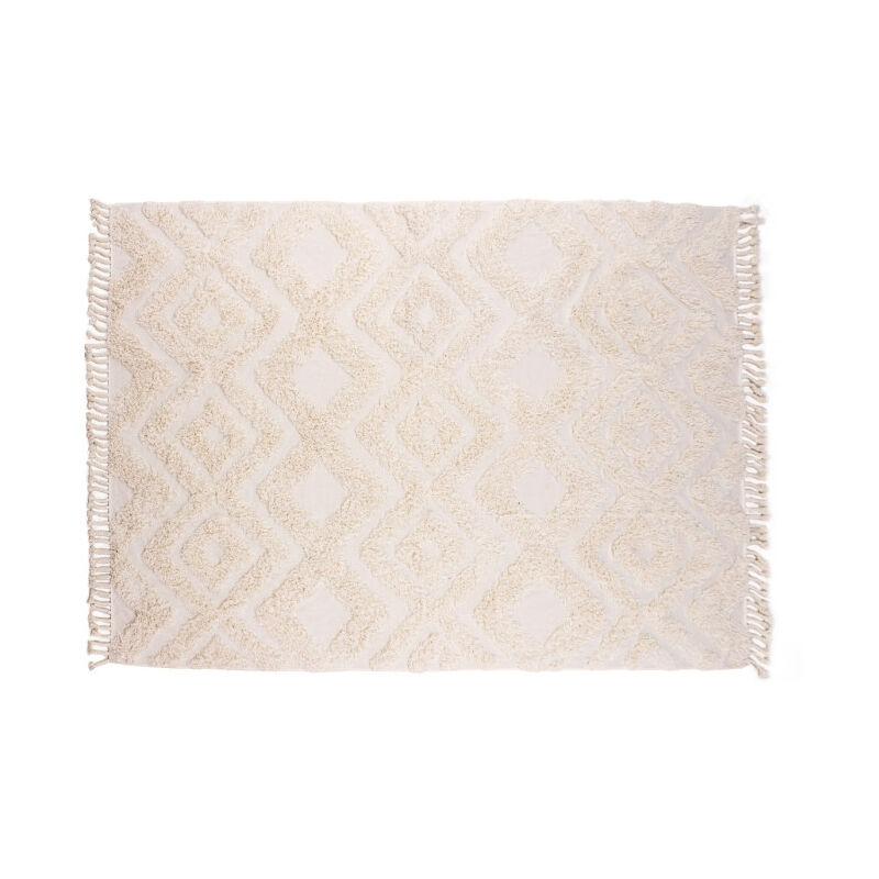 Paris Prix - Tapis Déco Tufté 'Hilma' 200x300cm Naturel