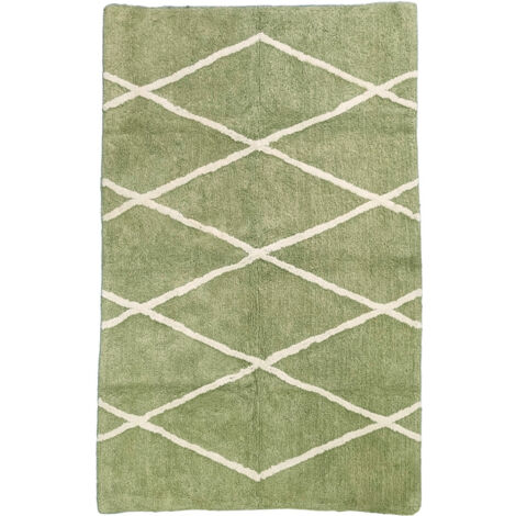 Tapis déco type berbère en coton tufté 100x150cm