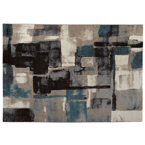Tapis Decora 60×110 cm – polypropylène frisé bleu – BLU004